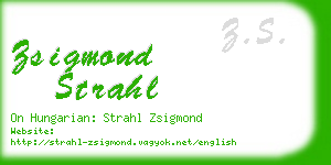 zsigmond strahl business card